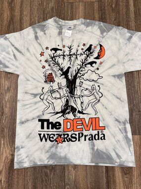 The Devil Wears Prada Dance Tye Dye Tee Men's M Gray Metalcore Punk Colortone